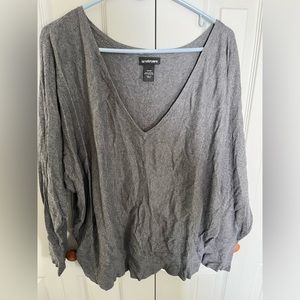 Grey v-neck sweater